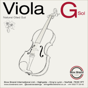 Bow Brand Viola G oiled gut