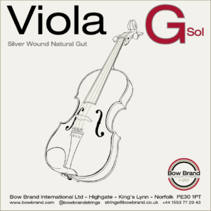 bow brand viola g silver wound string
