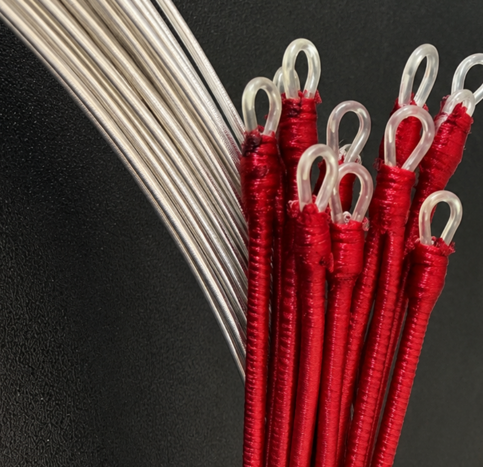 Close up of the finish on our Gut Core Silver Wound Strings